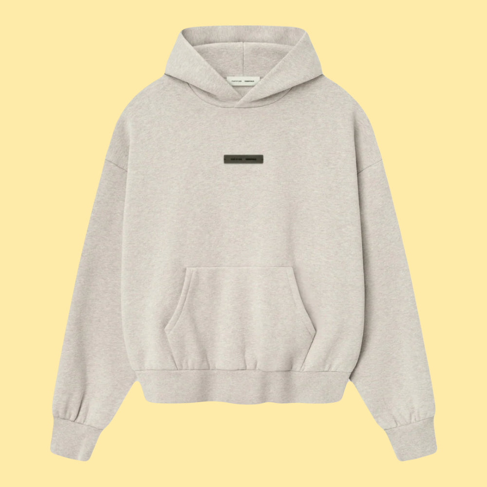 Essentials SS25 Classic Fleece Hoodie - Heather Stone
