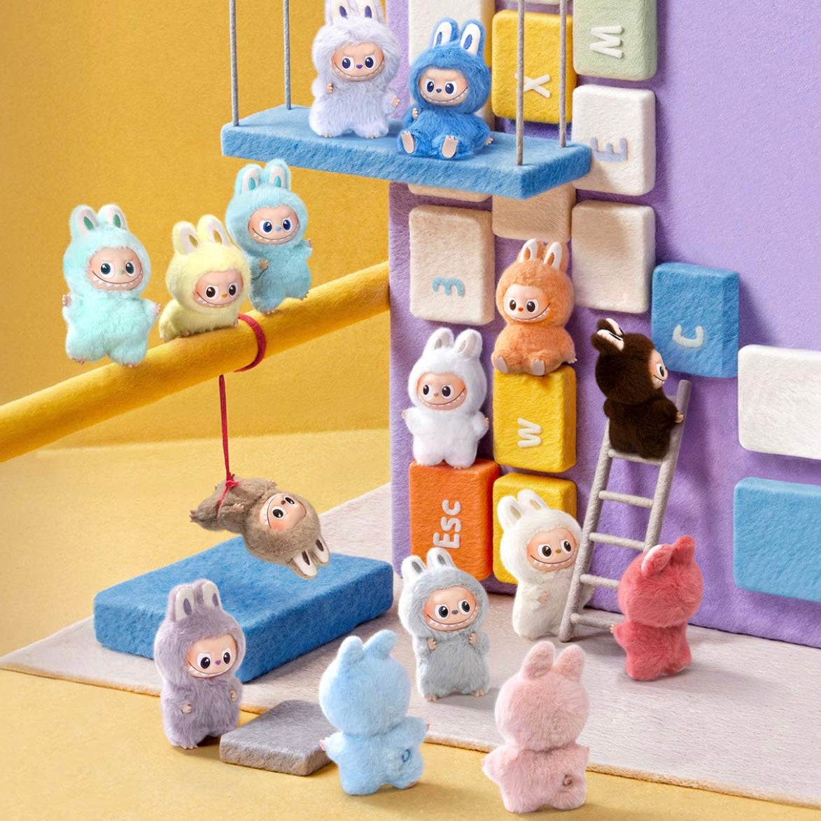 Pop Mart The Monsters Labubu Pin for Love Series Vinyl Plush Pendant (N-Z) Sealed Case (14 Blind Box)
