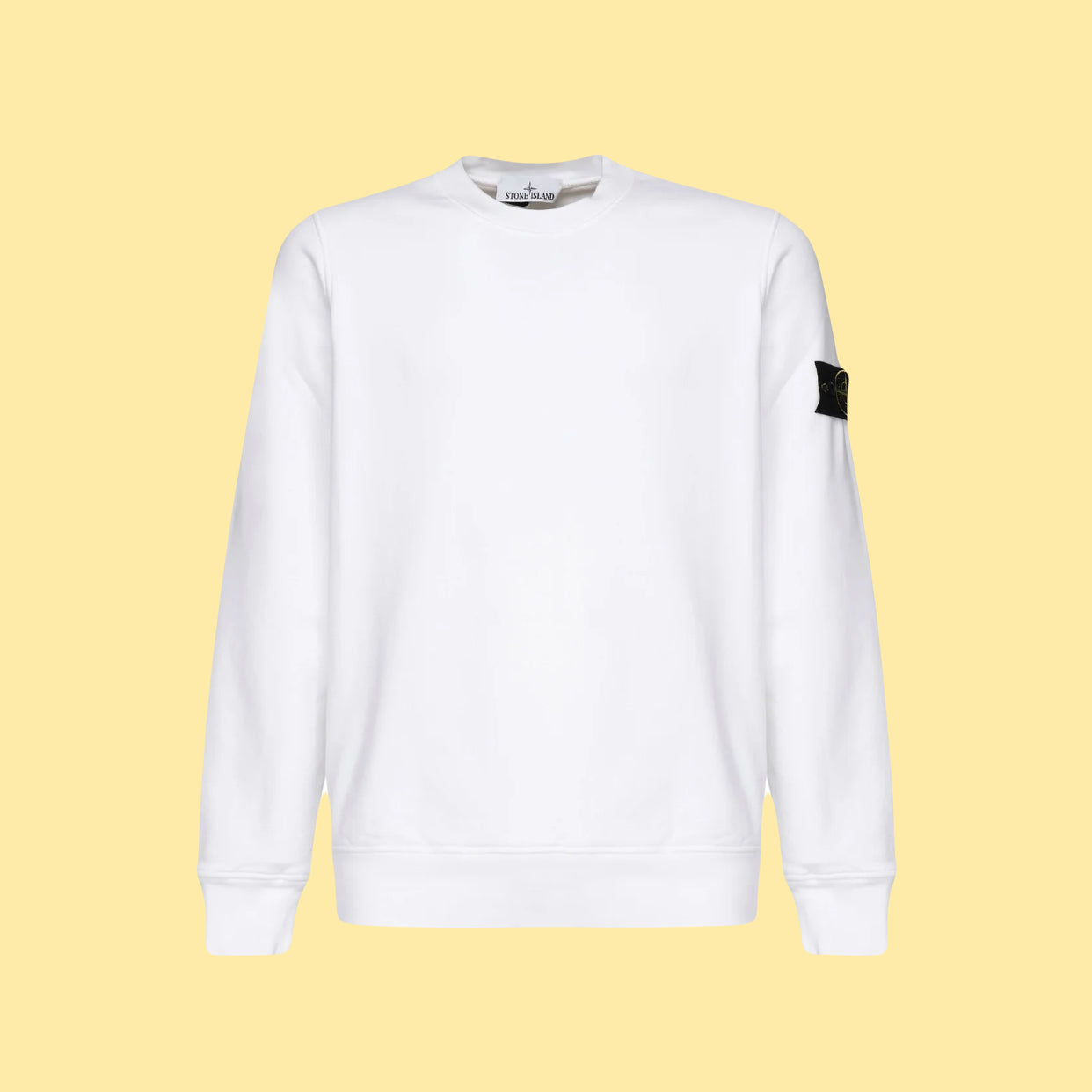 Stone Island Compass Patch Crewneck - White
