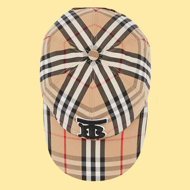 Burberry TB Vintage Monogram Check Cap