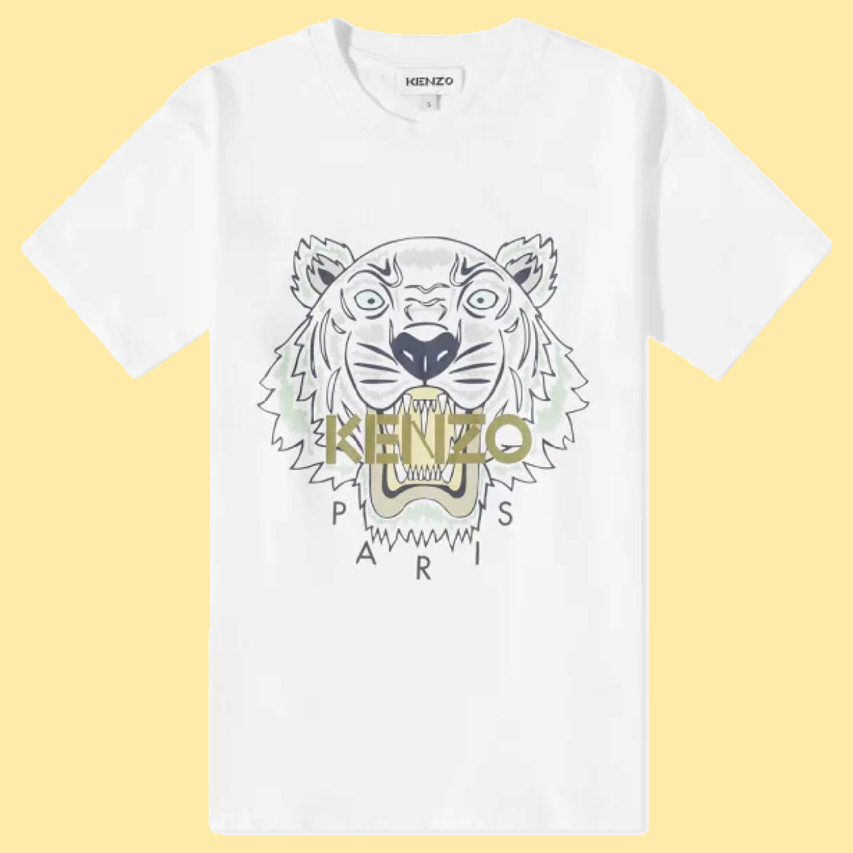 Kenzo Tiger T-Shirt - White/Gold