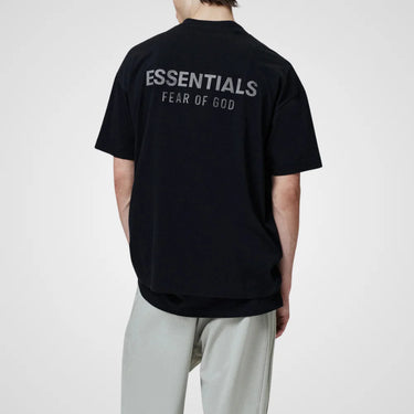 Essentials SS25 Classic Fleece T-Shirt - Jet Black
