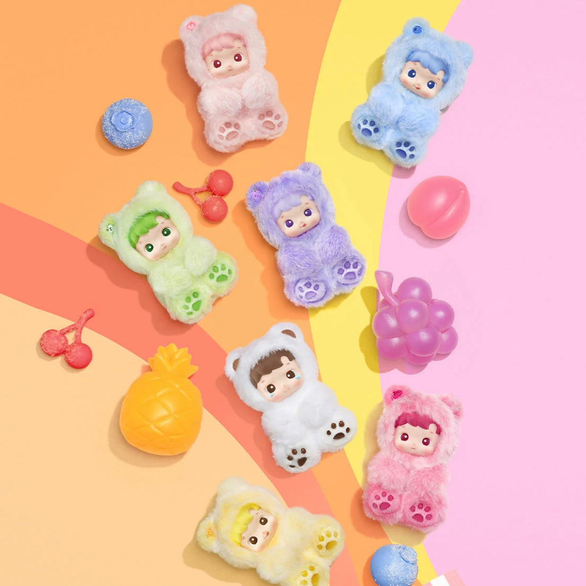 Pop Mart Hacipupu Gummy Bear Series-Vinyl Plush Pendant Blind Box