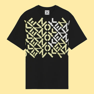 Kenzo Sport Diagonal Logo T-shirt - Black/Volt
