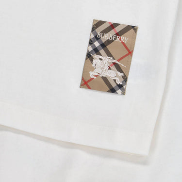 Burberry Check Patch T-shirt - White