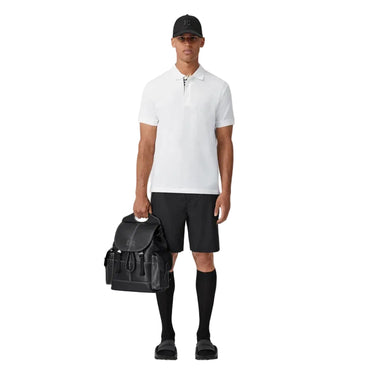 Burberry Monogram Motif Cotton Piqué Polo Shirt - White