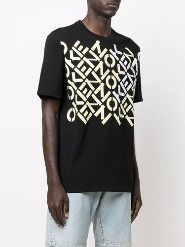 Kenzo Sport Diagonal Logo T-shirt - Black/Volt
