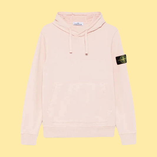 Stone Island Compass Patch Hoodie - Pink