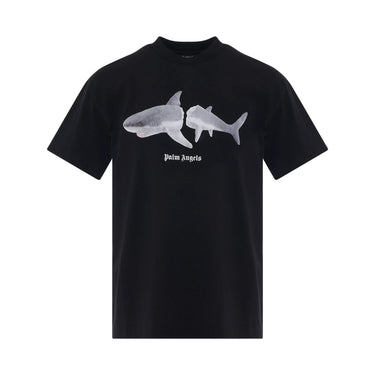 Palm Angels Shark Print T-Shirt - Black