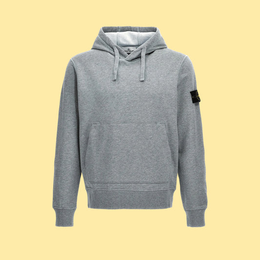 Stone Island Compass Patch Hoodie - Grey