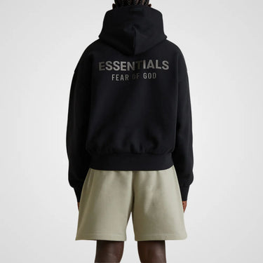 Essentials SS25 Classic Fleece Hoodie - Jet Black