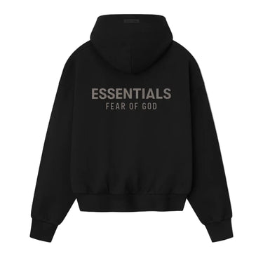 Essentials SS25 Classic Fleece Hoodie - Jet Black