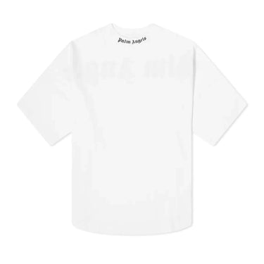 Palm Angels Oversize Neck Logo T-Shirt - White
