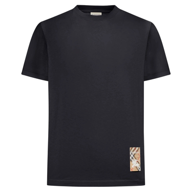 Burberry Check Patch T-shirt - Black