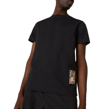 Burberry Check Patch T-shirt - Black
