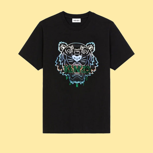 Kenzo Embroidered Tiger T-Shirt - Black/Blue/Green